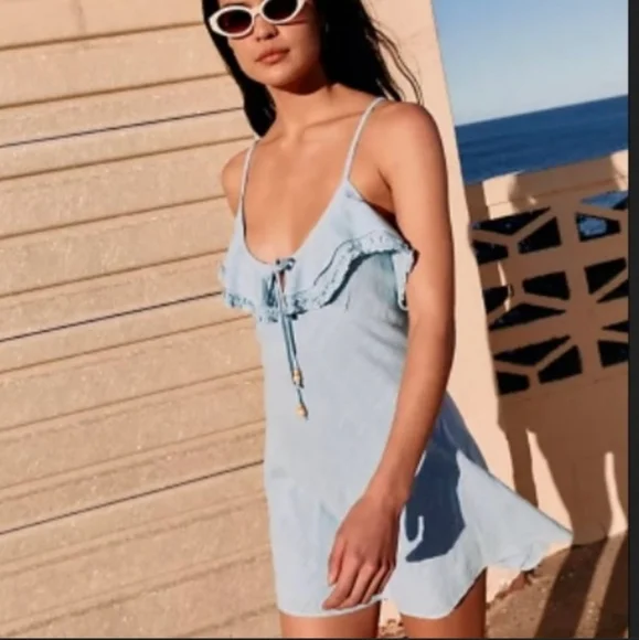 Free People Love Forever Ruffle Mini Dress - Picture 2 of 14